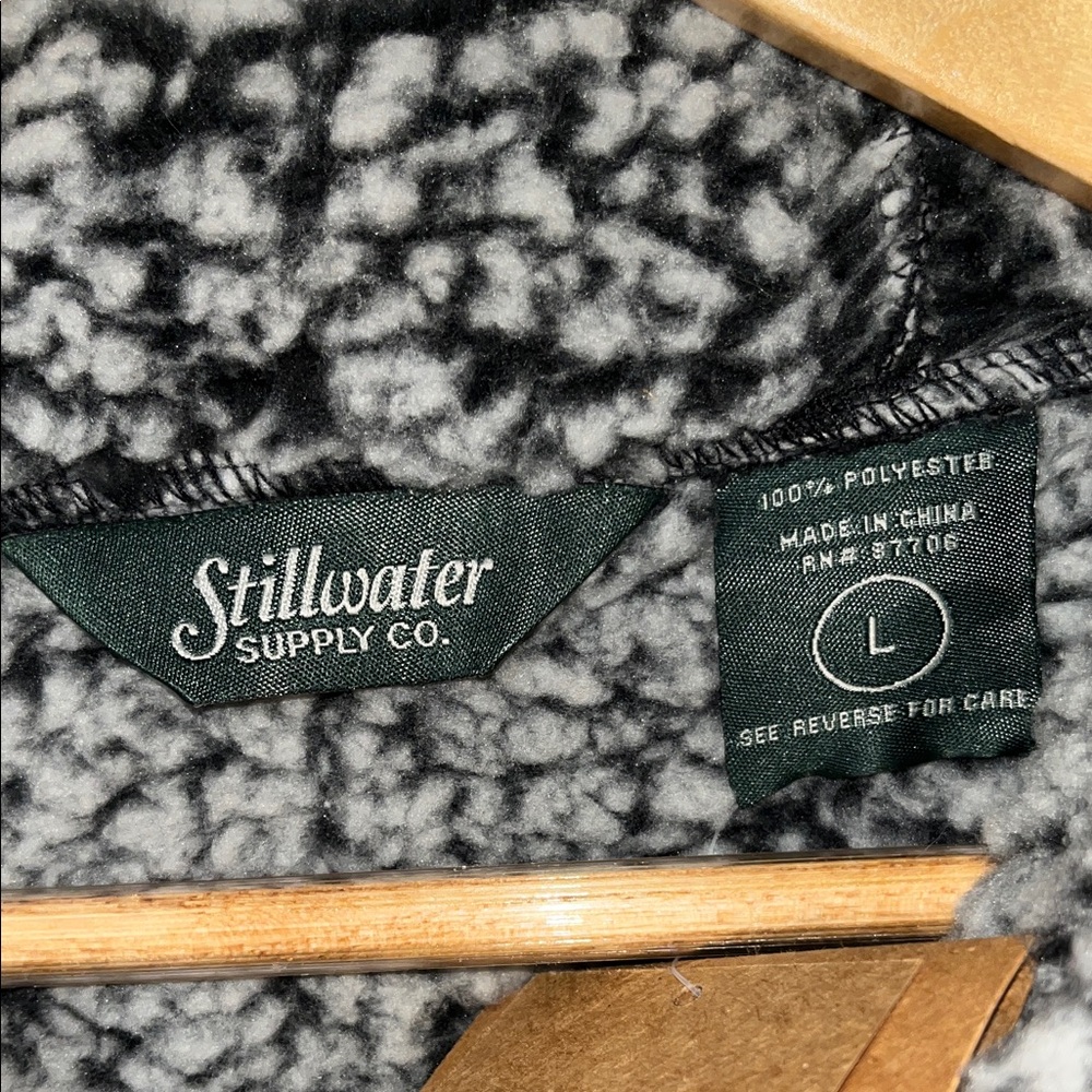 NWT Stillwater Supply Co. Cozy Black Sherpa Coat Size Large - Picture 2 of 12